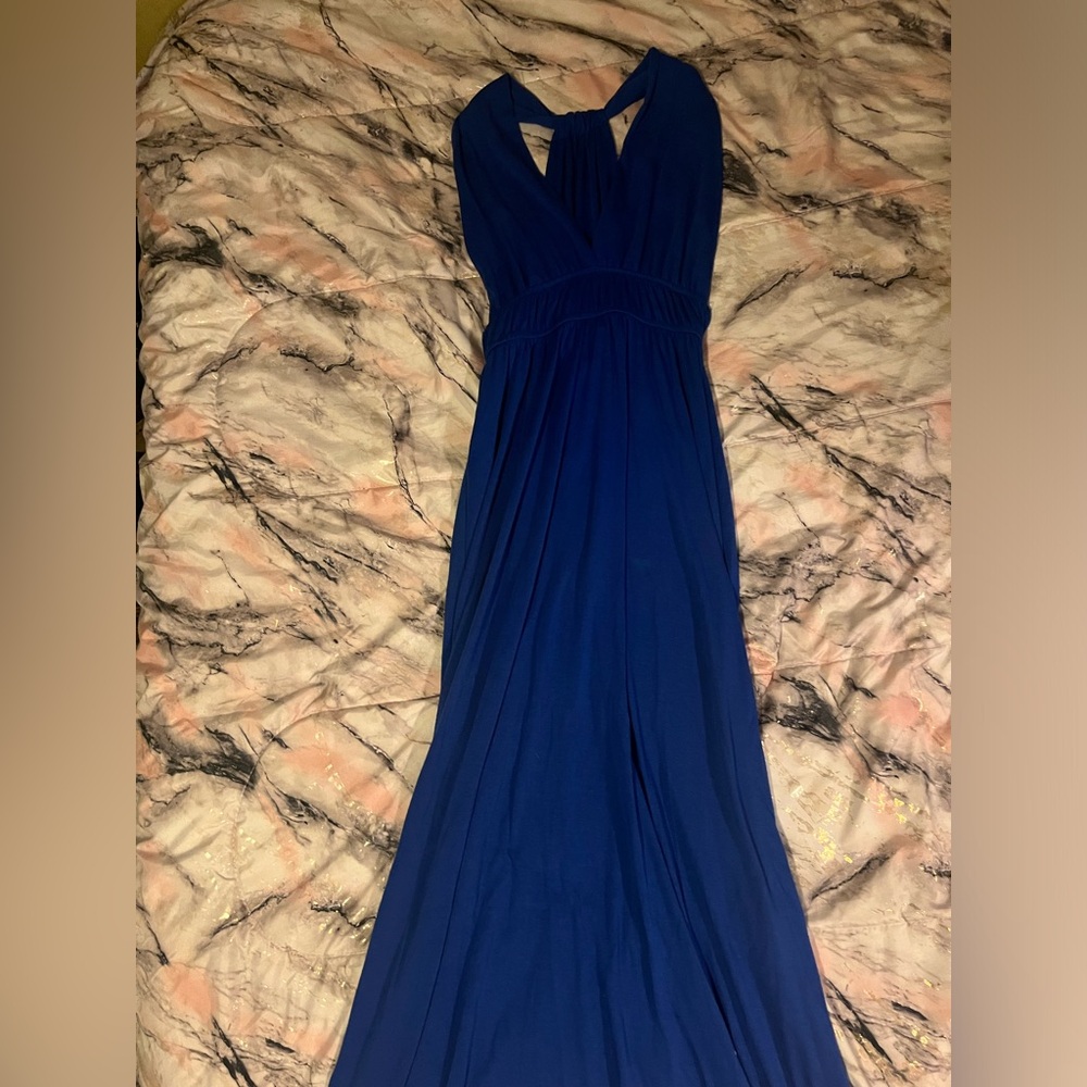 Long blue comfy dress.